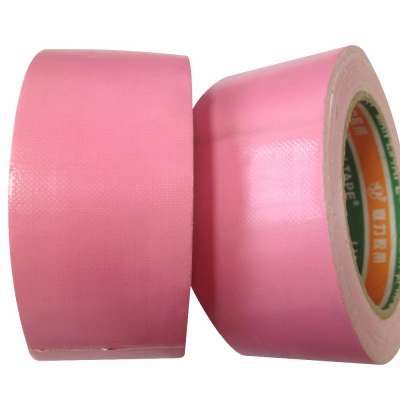 pink colored adhesive cloth duct tape Jumbo roll